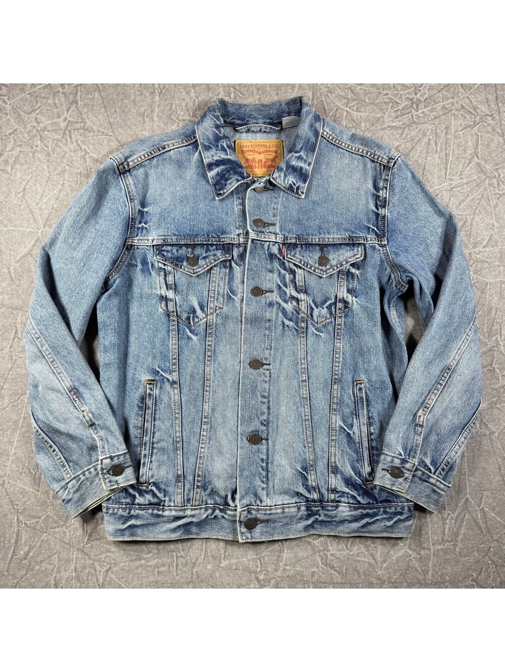 Levis Jean Jacket Button Light Wash 72334 Men's M Blue